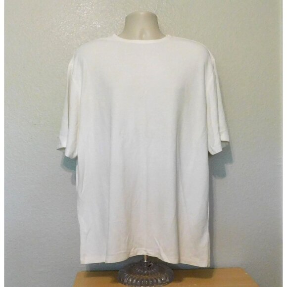 Murano Tee Shirt Mens XL White Short Sleeve Lightweight Micro Waffle Texture - Picture 2 of 5